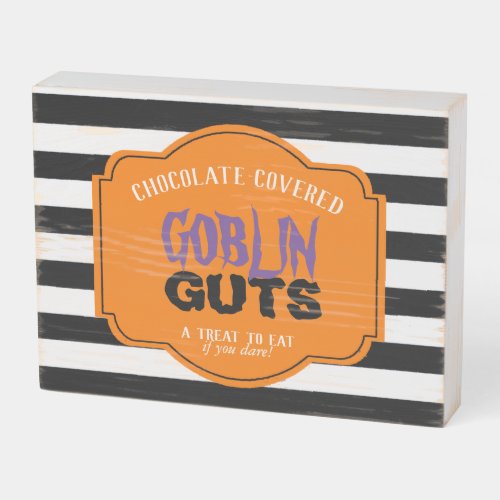 Goblin Guts Halloween Treats ID218 Wooden Box Sign