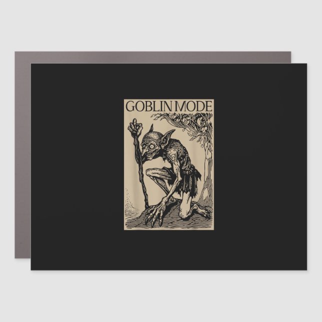 Goblin Mode Goblincore Fairycore Medieval Grunge A Car Magnet (Front)