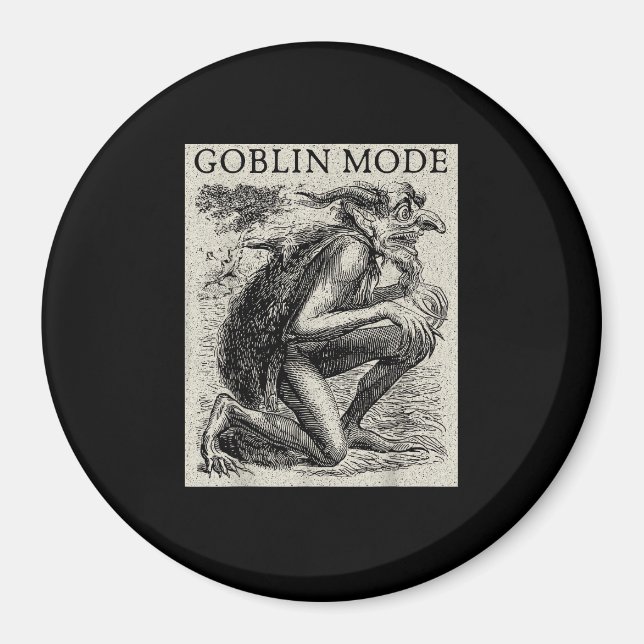 Goblin Mode Goblincore Fairycore Medieval Grunge Magnet (Front)