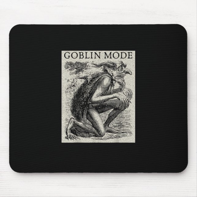 Goblin Mode Goblincore Fairycore Medieval Grunge Mouse Pad (Front)