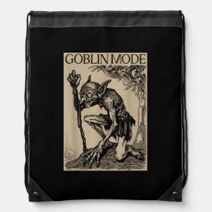 Goblin Mode Goblincore Vintage Aesthetic Funny Drawstring Bag