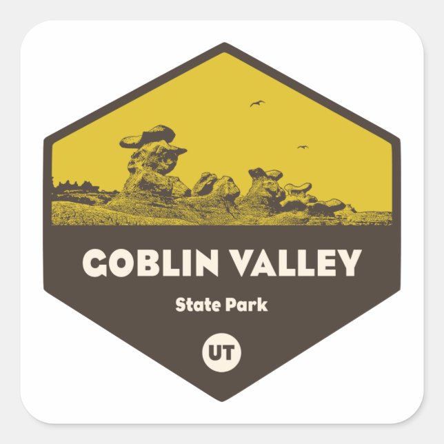 Goblin Valley State Park Square Sticker (Front)