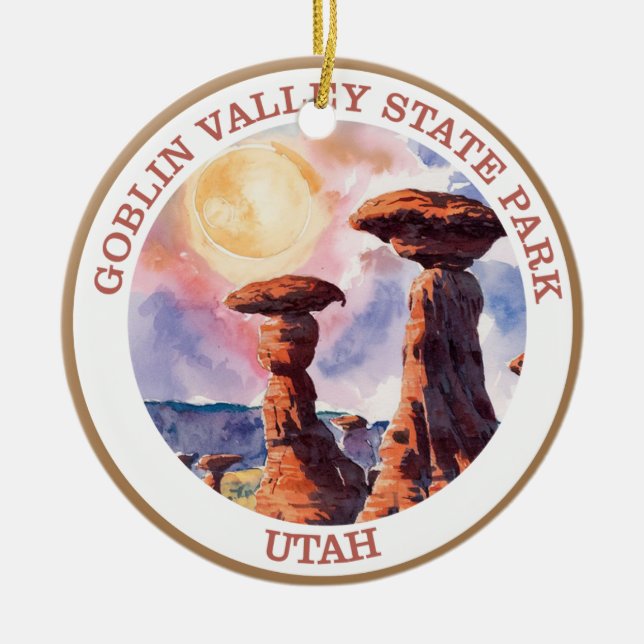 Goblin Valley State Park, Utah  Ceramic Ornament (Front)