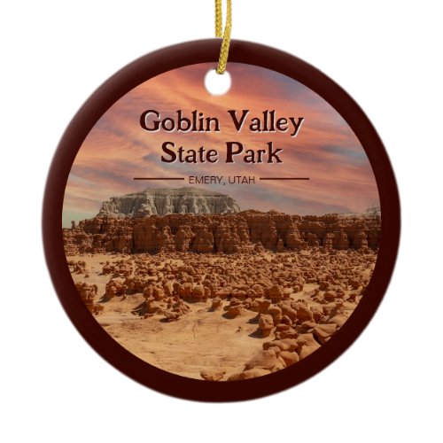 Goblin Valley State Park Utah Souvenir Gift  Ceramic Ornament