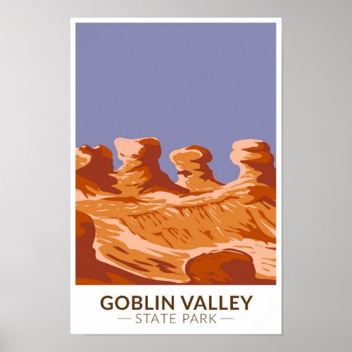 Goblin Valley State Park Utah Vintage Poster