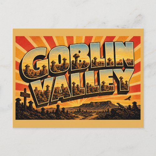 Goblin Valley UT Hoodoos Desert Rock Art Postcard