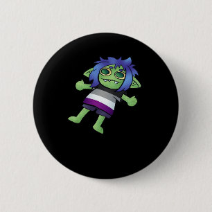 Goblincore Asexual Pride Goblin Classic Button