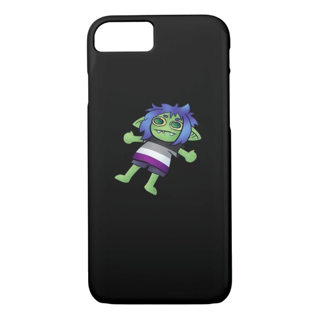Goblincore Asexual Pride Goblin Classic Case-Mate iPhone Case (Back)