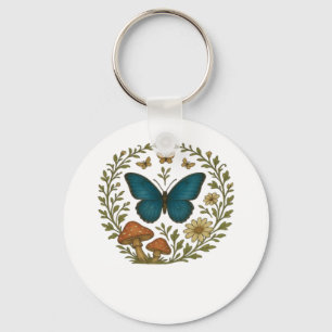 Goblincore Butterfly Fairycore Botanical Apparel C Keychain