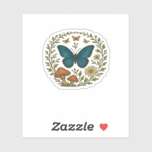 Goblincore Butterfly Fairycore Botanical Apparel C Sticker