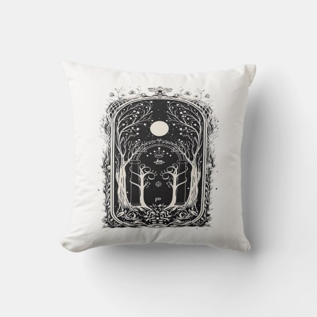 Goblincore Fantasy Gate To  Classic Throw Pillow (Front)