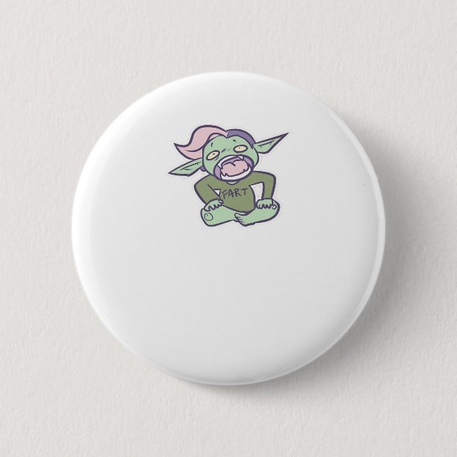 Goblincore Fart Goblin Classic Button (Front)