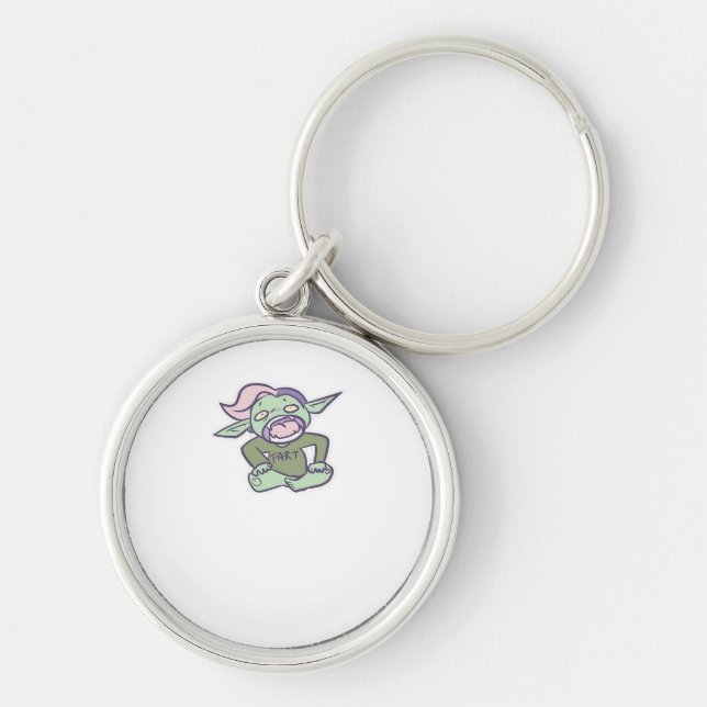 Goblincore Fart Goblin Classic Keychain (Front)