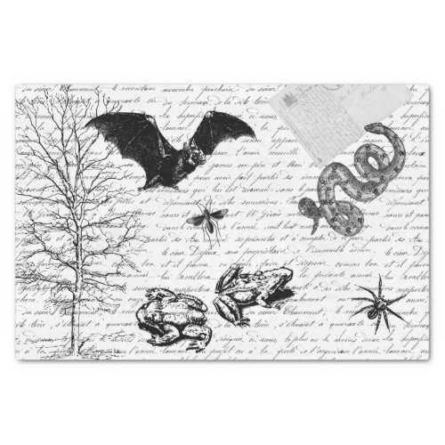 Goblincore Frog Bat Animal Decoupage  Tissue Paper