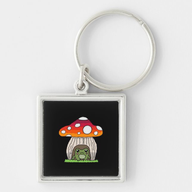 Goblincore Frog Classic Retro Appeal Keychain (Front)