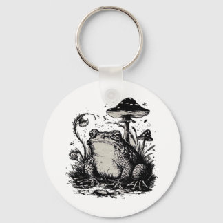 Goblincore Frog Minimal Classic Design Keychain