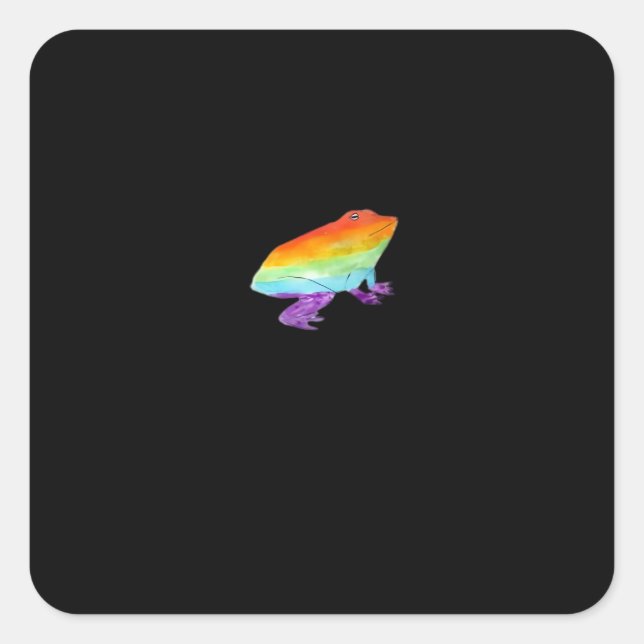 Goblincore Gay Frog Classic Style Square Sticker (Front)