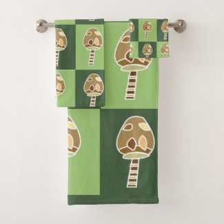 Goblincore Mushroom Green Checkered Goblincore