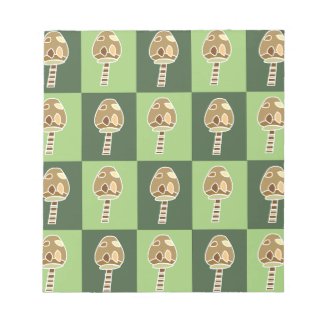 Goblincore Mushroom Green Checkered Goblincore
