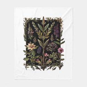 Goblincore Victorian Witch Herbs Classic Fleece Blanket