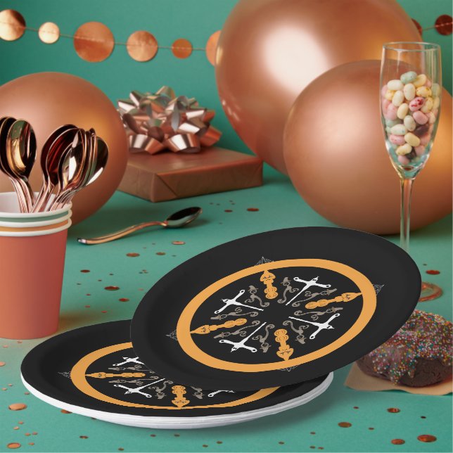 Goblins, Ghouls and Ghosts Halloween  Paper Plates (Multi)