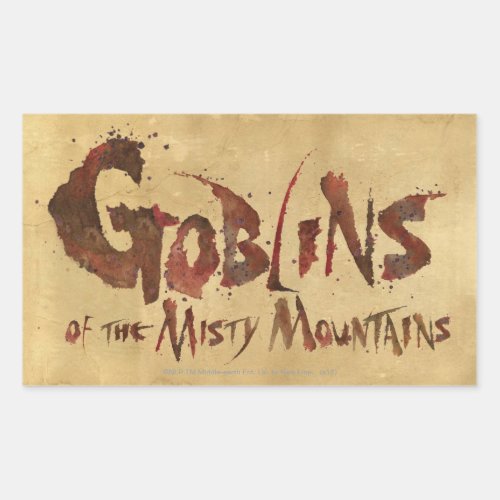 Goblins of the Misty Mountains Rectangular Sticker