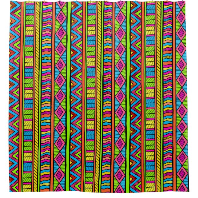 GOBO Go Bold Bohemian Avant-Garde Shower Curtain (Front)