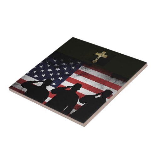 GOD AND COUNTRY CERAMIC TILE