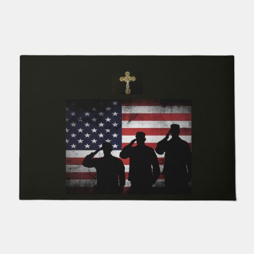 GOD AND COUNTRY DOOR MAT