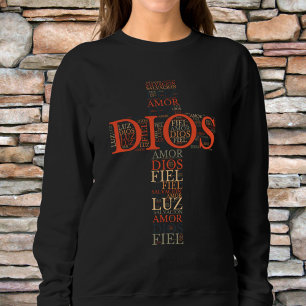 God And Faith Cross Women's Christian Spanish Sweatshirt