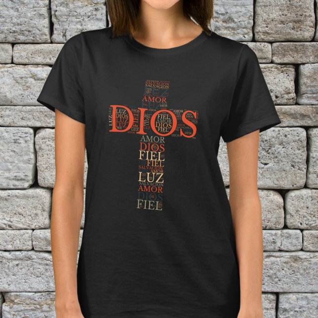 God And Faith Cross Women's Christian Spanish T-Shirt (Creator Uploaded)