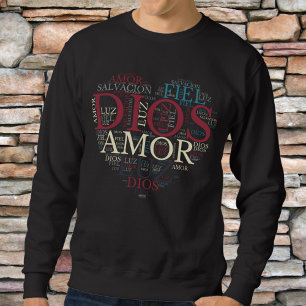 God And Faith Heart Men's Christian Spanish Sweatshirt