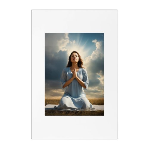 God and prayer  acrylic print