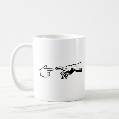 God and The Machine Hands  Coffee Mug