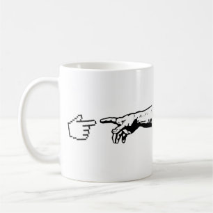 God and The Machine Hands Coffee Mug