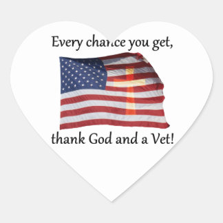 God And Vet Heart Stickers