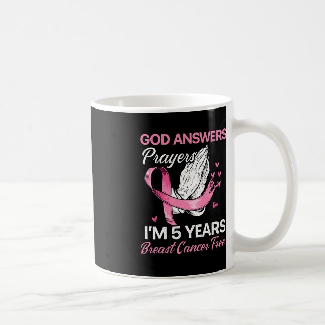God Answers Prayers Breast Cancer Survivor Christi Coffee Mug (Right)