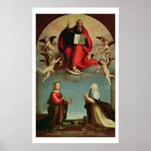 God appearing to St. Mary Magdalen and St. Catheri Poster