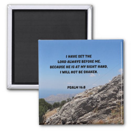 God At My Right Hand Psalm 168 Bible Verse Magnet