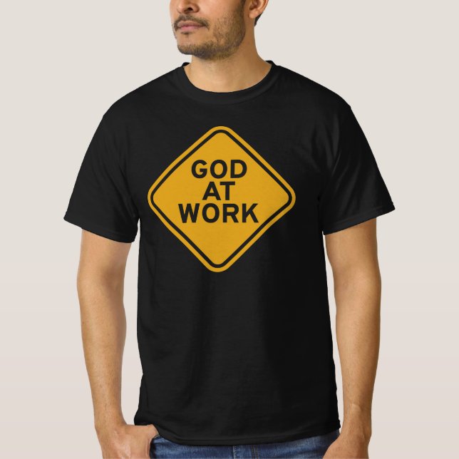 God at Work – Faith, Strength and Purpose T-Shirt (Front)
