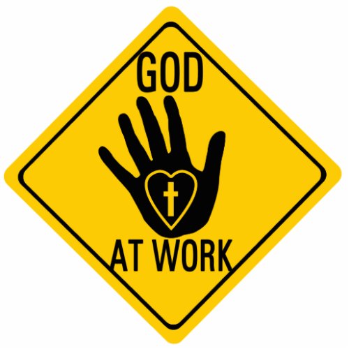 GOD AT WORK HEALING HAND LOVE HEART CROSS JESUS STATUETTE