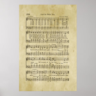 God Be With You Gospel Sheet Music Poster