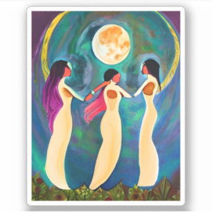 God Bless All Under the Moon Sticker