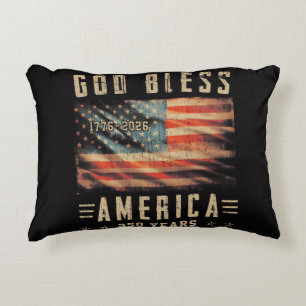 God Bless America 250 Years 1776-2026 Accent Pillow