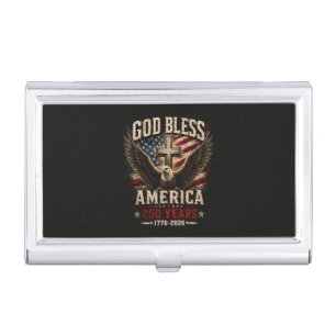 God Bless America 250 Years 1776-2026 Business Card Case