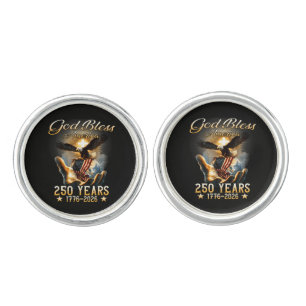 God Bless America 250 Years 1776-2026 Cufflinks