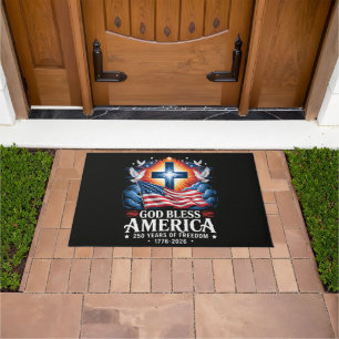 God Bless America 250 Years 1776-2026 Doormat