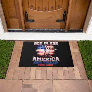 God Bless America 250 Years 1776 2026 Doormat