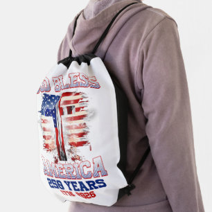 God Bless America 250 Years 1776 2026 Drawstring Bag