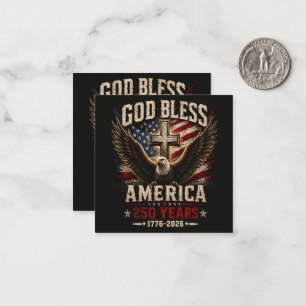 God Bless America 250 Years 1776-2026 Note Card